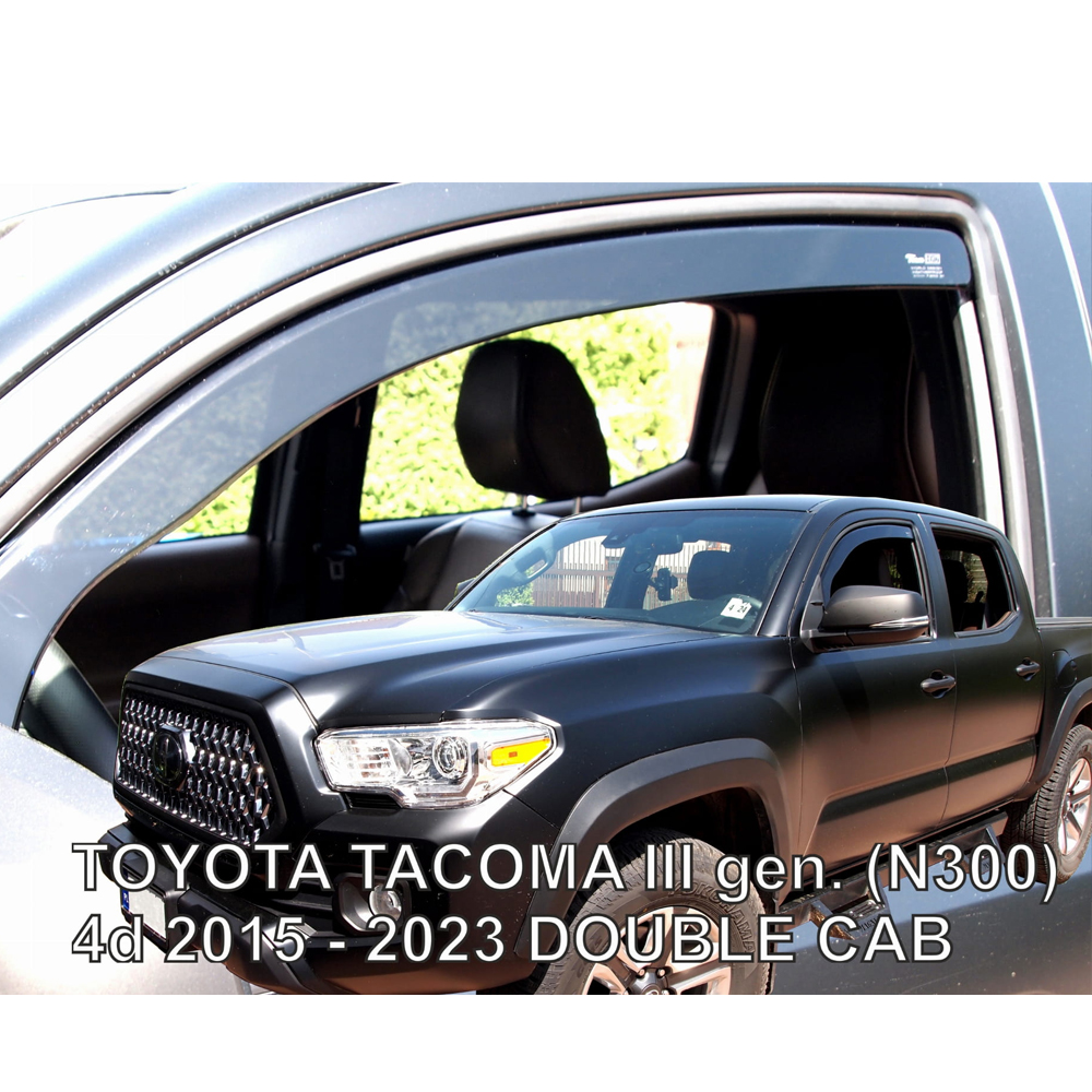 Εικόνα 1 από 5 — ΑΝΕΜΟΘΡΑΥΣΤΕΣ ΓΙΑ TOYOTA TACOMA N300 4D DOUBLE CAB 2015-2023  – ΖΕΥΓΑΡΙ ΑΥΤΟΚΙΝΗΤΟΥ ΑΠΟ ΕΥΚΑΜΠΤΟ ΦΙΜΕ ΠΛΑΣΤΙΚΟ HEKO – 2 ΤΕΜ.