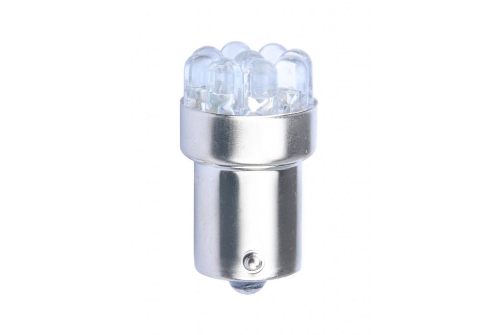 Εικόνα 1 από 1 — R10W 12V BA15s LED 9xFlux 5mm ΜΟΝΟΠΟΛΙΚΟ ΚΟΚΚΙΝΟ M-TECH – 1 τεμ.
