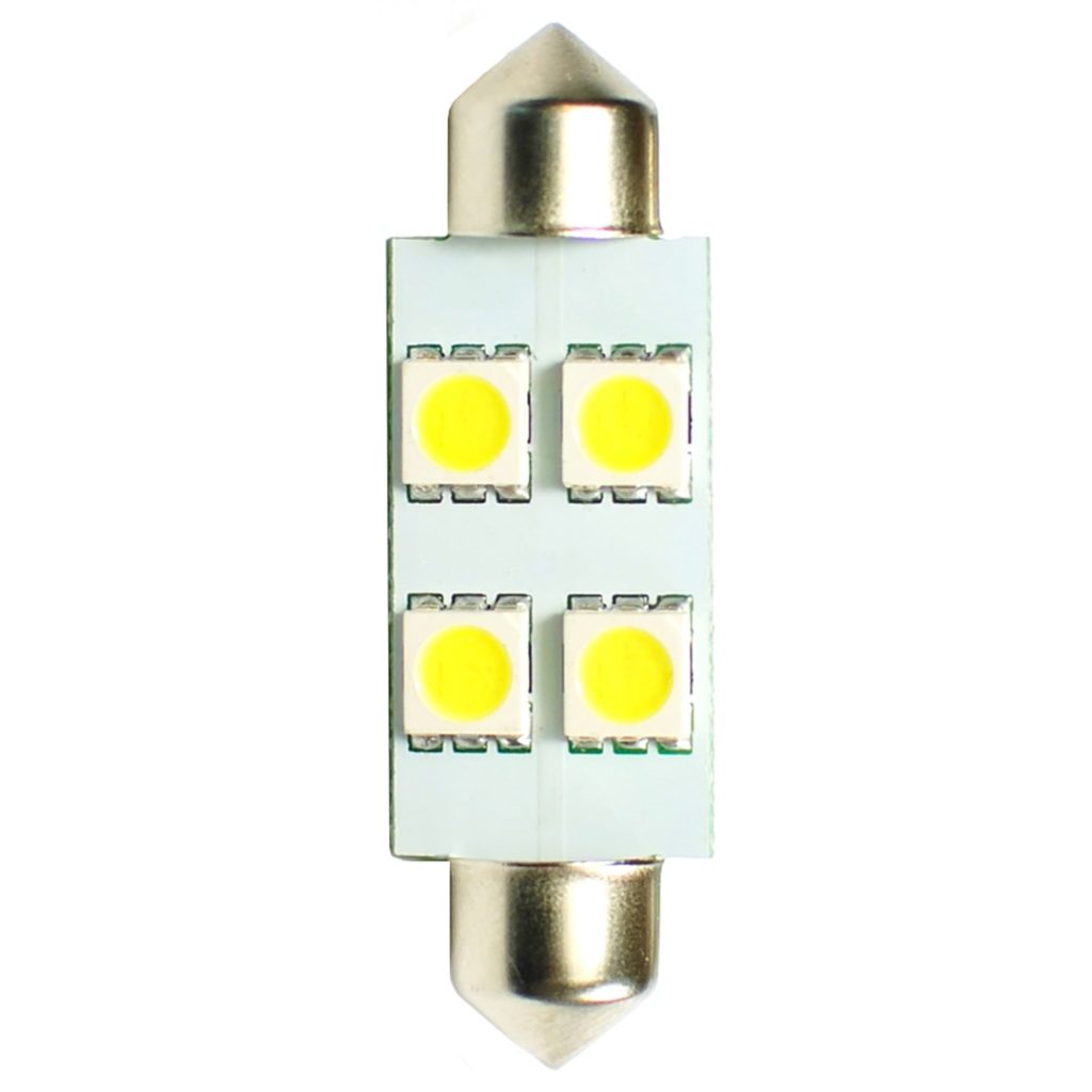 Εικόνα 1 από 1 — ΛΑΜΠΑΚΙΑ ΠΛΑΦΟΝΙΕΡΑΣ C5W/C10W 12V 1,36W SV8,5 36mm LED 4xSMD5050 ΛΕΥΚΟ 1ΤΕΜ. M-TECH