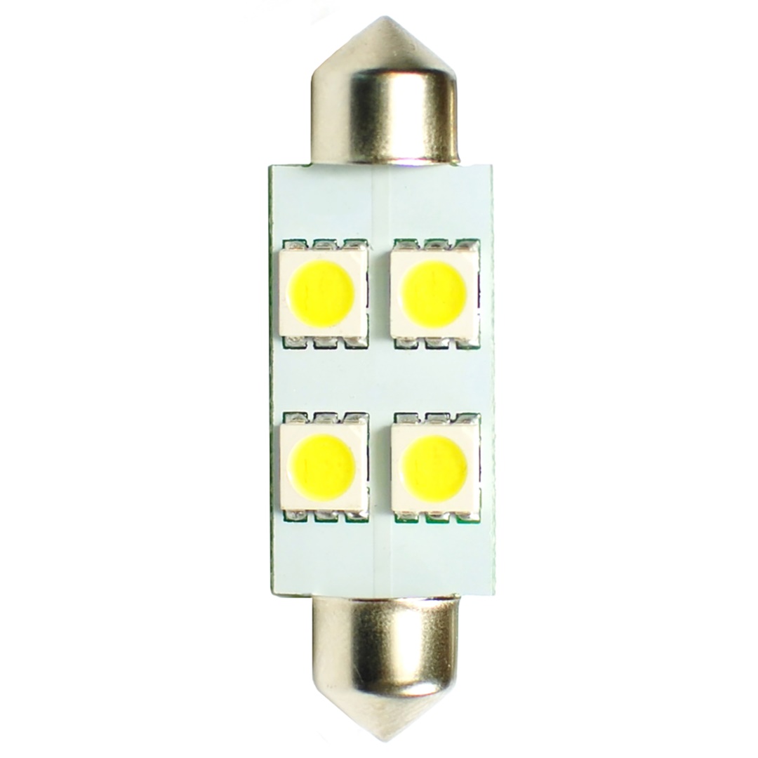 Εικόνα 1 από 1 — ΛΑΜΠΑΚΙΑ ΠΛΑΦΟΝΙΕΡΑΣ C5W/C10W 12V 1,36W SV8,5 36mm LED 4xSMD5050 ΛΕΥΚΟ 1ΤΕΜ. M-TECH