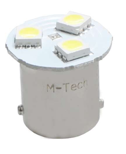 Εικόνα 1 από 1 — R5W/R10W 12V BA15s LED 3xSMD5050 ΛΕΥΚΟ (ΜΟΝΟΠΟΛΙΚΟ) 1ΤΕΜ.