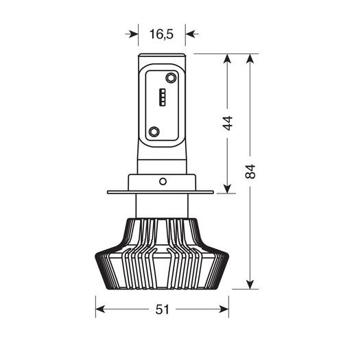 Εικόνα 5 από 5 — H7 10-30V 6.500K 4.000lm 25W PX26d HALO LED 8LED ZES CHIPS 1ΤΕΜ.