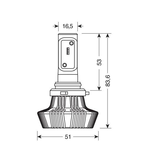 Εικόνα 3 από 3 — H10 10-30V 6.500K 4.000lm 25W PY20d HALO LED 8LED ZES CHIPS 1ΤΕΜ.