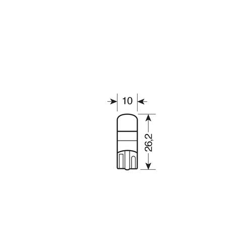 Εικόνα 4 από 5 — Lampa – Λάμπες T10 LED W2,1×9,5d 12/32V 6.500K 130lm με 1 SMD / 1 Chip LED Διπλής Πολικότητας με Ενσωματωμένη Αντίσταση (Καρφωτές, ακάλυκες) – 2 τεμ. (L5851.9)