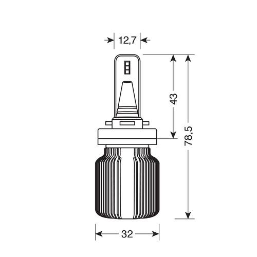 Εικόνα 3 από 4 — H8/H11/H16 9-32V PGJ19-X 6LED 6.500K 4.000lm 20W CANBUS SEOUL CSP-Y19chips HALO LED BLADE 2ΤΕΜ.
