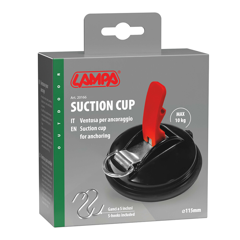 Εικόνα 6 από 6 — Lampa – Βεντούζα Αγκίστρωσης / Κρεμάσματος Suction Cup με 2 Γάντζους, Μέγιστο Φορτίο 10 kg και Διάμετρο 115 mm – 1 Τεμ. (L2016.6)