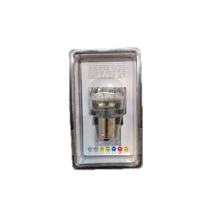 Εικόνα 1 από 2 — ΛΑΜΠΑΚΙ MONOΠΟΛΙΚΟ 24 LED 12V 360ο ΚΟΚΚΙΝΟ