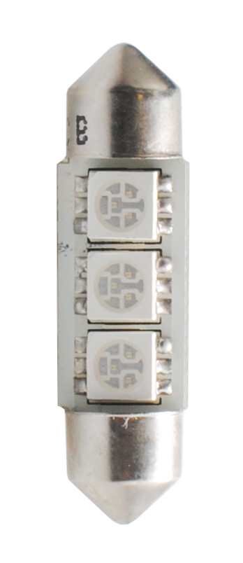 Εικόνα 1 από 1 — ΛΑΜΠΑΚΙΑ ΠΛΑΦΟΝΙΕΡΑΣ C5W/C10W 12V 0,72W SV8,5 36mm CAN-BUS LED 3xSMD5050 PREMIUM ΜΠΛΕ 1ΤΕΜ. M-TECH