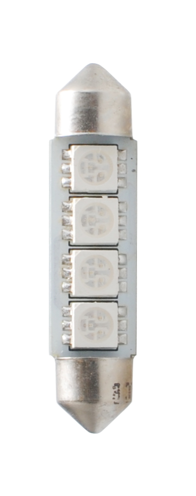 Εικόνα 1 από 1 — ΛΑΜΠΑΚΙΑ ΠΛΑΦΟΝΙΕΡΑΣ C5W/C10W 12V 0,96W SV8,5 41mm CAN-BUS LED 4xSMD5050 PREMIUM ΜΠΛΕ 1ΤΕΜ.