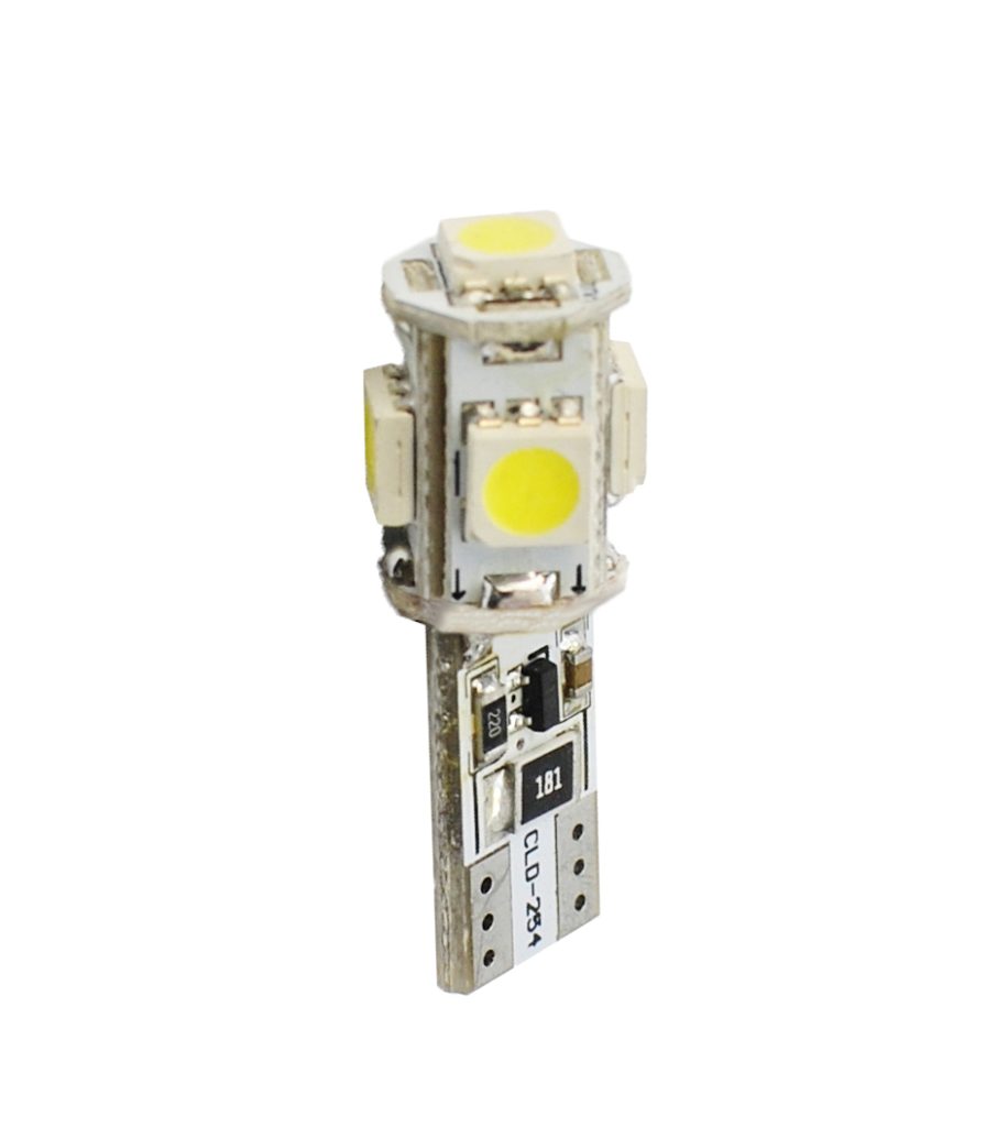 Εικόνα 1 από 1 — T10 W5W 12V W2,1×9,5d LED 5xSMD5050 ΛΕΥΚΟ (ΚΑΡΦΩΤΟ CAN-BUS) 1ΤΕΜ. M-TECH