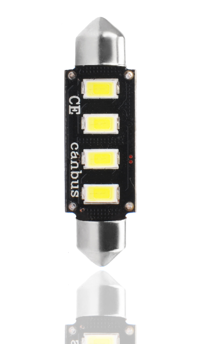 Εικόνα 1 από 1 — ΛΑΜΠΑΚΙΑ ΠΛΑΦΟΝΙΕΡΑΣ C5W/C10W 12V 2W SV8,5 41mm CAN-BUS+RADIATOR LED 4xSMD5730 ΛΕΥΚΟ 1ΤΕΜ. M-TECH