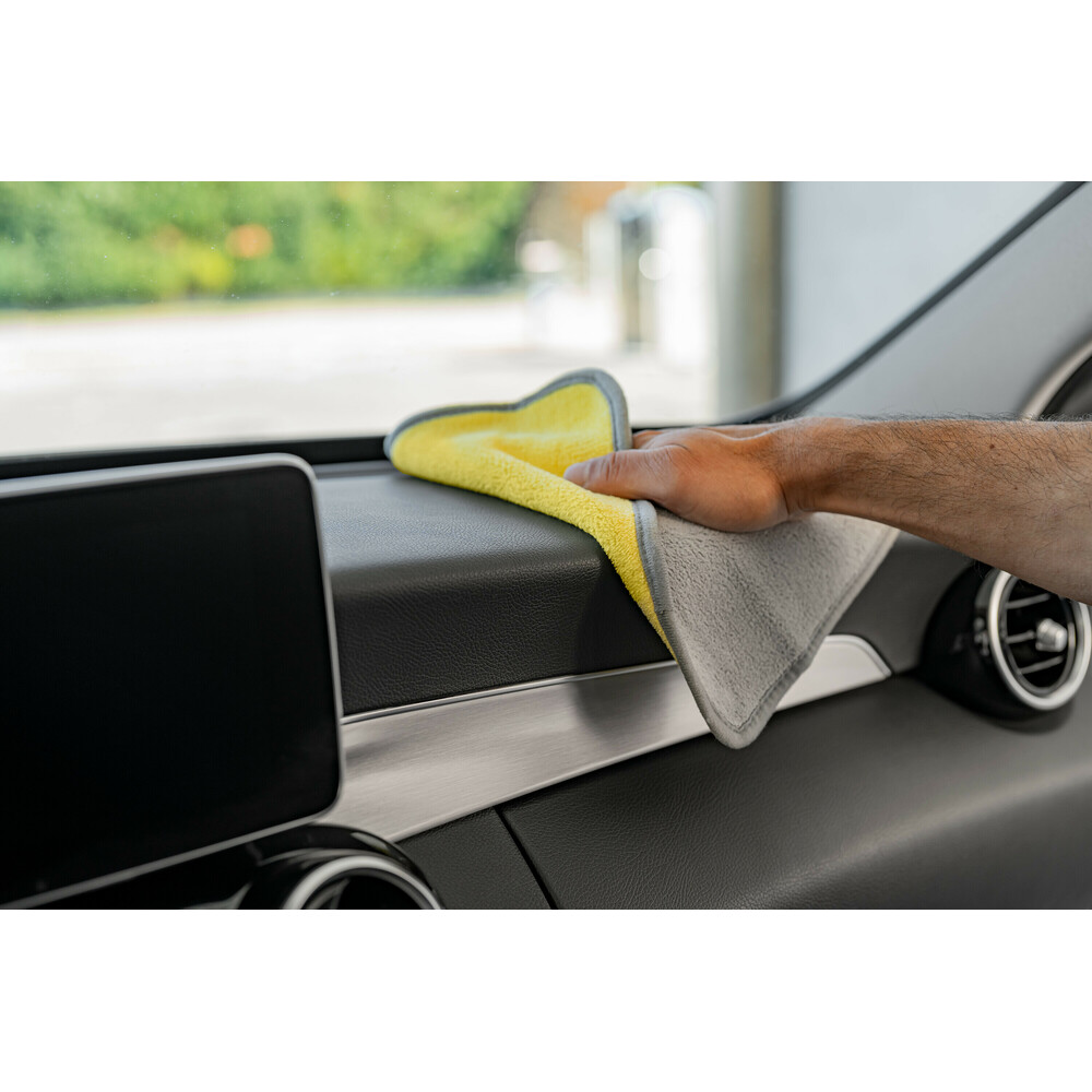 Εικόνα 4 από 6 — Lampa – Πανάκι καθαρισμού Microfibre (Μικροΐνες) Διπλής Όψης Premium (30×30 cm) – Γκρι / Κίτρινο – 1  τεμ. (L3717.9)