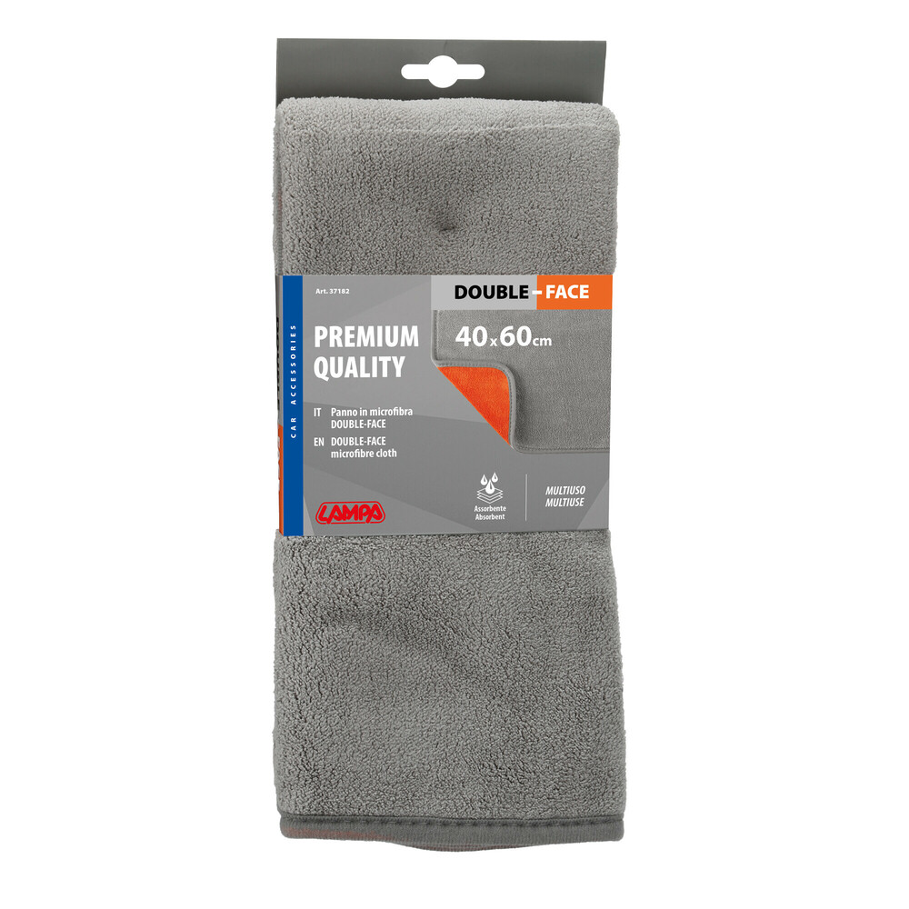 Εικόνα 7 από 7 — Lampa – Πανάκι καθαρισμού Microfibre (Μικροΐνες) Διπλής Όψης Premium (40×60 cm) – Γκρι / Πορτοκαλί – 1  τεμ. (L3718.2)