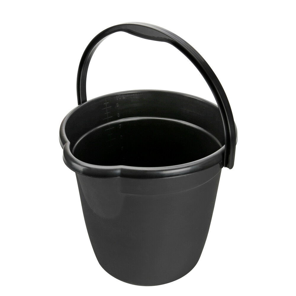 Εικόνα 3 από 5 — ΚΟΥΒΑΣ ΠΛΑΣΤΙΚΟΣ ΜΕ ΧΕΡΟΥΛΙ BUCKY 10L ΜΑΥΡΟΣ LAMPA – 1 ΤΕΜ.