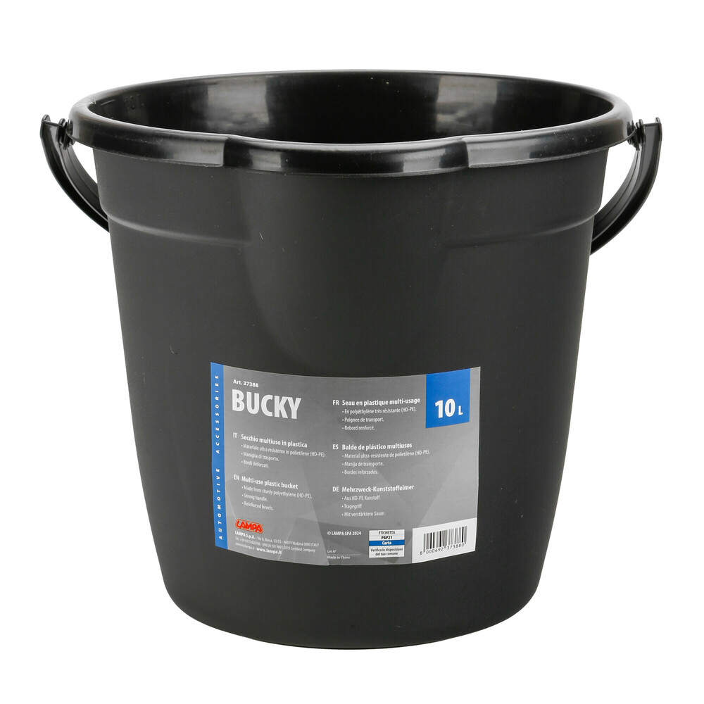 Εικόνα 5 από 5 — ΚΟΥΒΑΣ ΠΛΑΣΤΙΚΟΣ ΜΕ ΧΕΡΟΥΛΙ BUCKY 10L ΜΑΥΡΟΣ LAMPA – 1 ΤΕΜ.