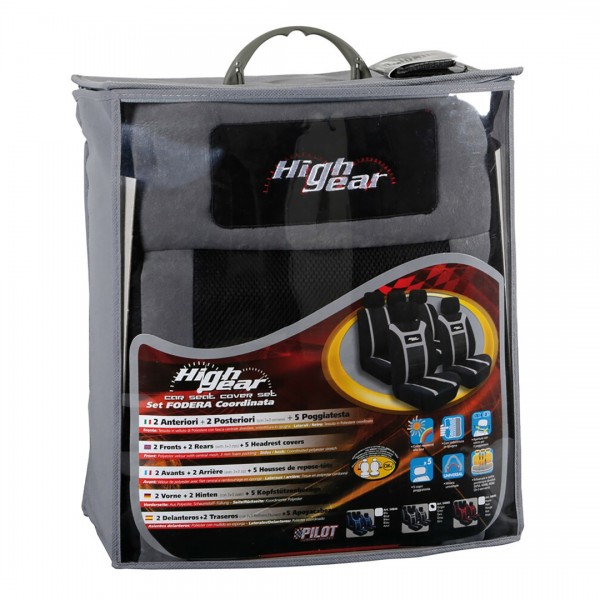 Εικόνα 2 από 2 — ΚΑΛΥΜΜΑΤΑ ΚΑΘΙΣΜΑΤΩΝ HIGH-GEAR ΜΑΥΡΟ/ΓΚΡΙ ΣΕΤ