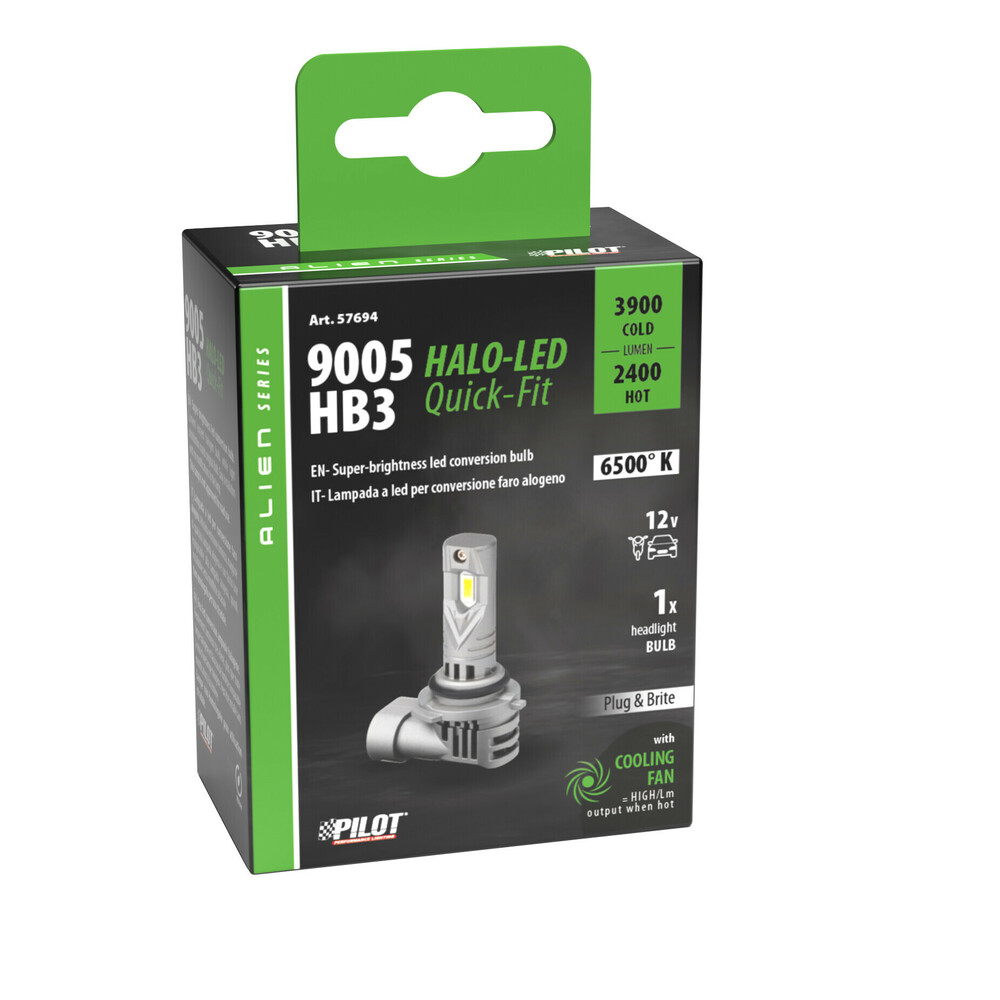 Εικόνα 5 από 5 — ΛΑΜΠΑ LED HB3 9005 12V P20d 6.500K ΨΥΧΡΟ 3.900lm/ΘΕΡΜΟ 2.400lm 35W HALO LED QUICK FIT ALIEN SERIES LAMPA – 1 ΤΕΜ.