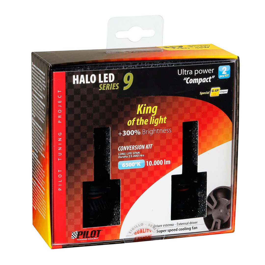 Εικόνα 3 από 3 — H7 ΛΑΜΠΑ 9-32V 6.500K 10.000lm 90W PX26d HALO LED SERIE 9 COMPACT ULTRA POWER 2LED CREE LED KIT – 2 ΤΕΜ.