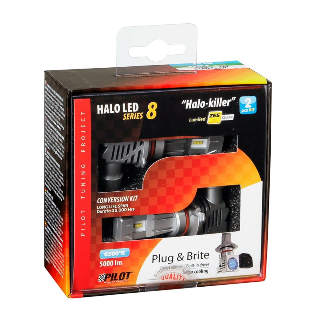 Εικόνα 3 από 3 — H10 / HB3 9005 ΛΑΜΠΑ 9-32V 6.500K 5.000lm 50W P20d HALO LED SERIE 8 HALO-KILLER 6LED ZES LED KIT – 2 ΤΕΜ.