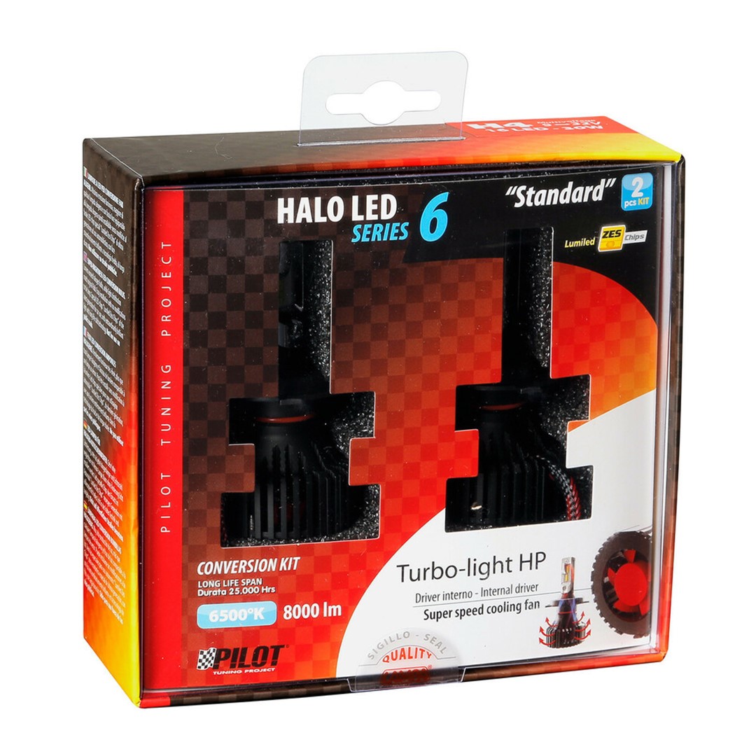 Εικόνα 6 από 6 — H4 9-32V 6.500K 8.000lm 60W P43t HALO LED SERIE 6 STANDARD 16LED ZES 2ΤΕΜ. LED KIT