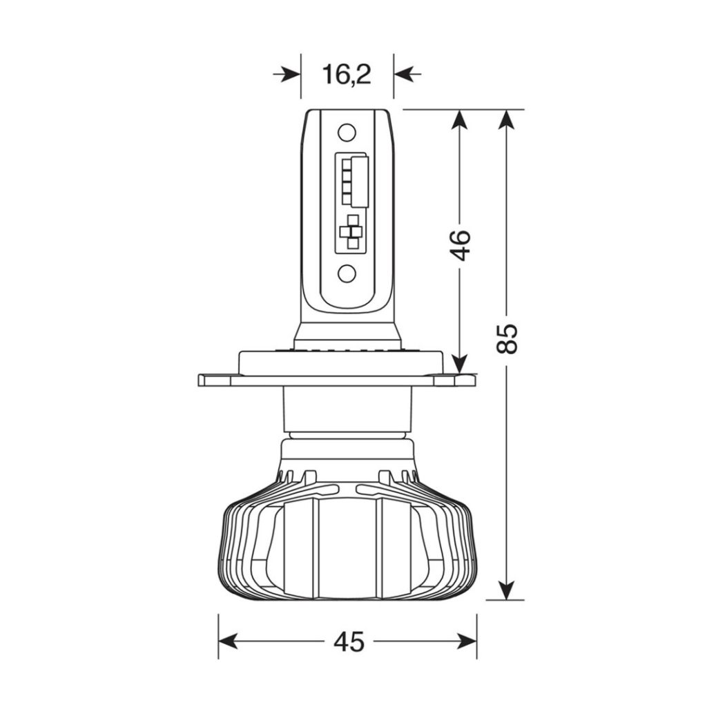 Εικόνα 4 από 5 — H4 9-32V 6.500K 4.500lm 40W P43t HALO LED SERIE 5 BLASTER 16LED SEOUL 2ΤΕΜ. LED KIT