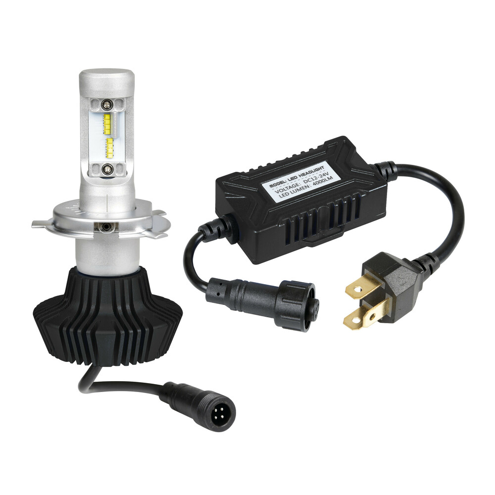 Εικόνα 1 από 11 — Lampa – Λάμπα H4 LED 12/24V 6.500K 4000lm 25W P43t Halo Led Serie 1 με 16 LED ZES Chips – 1 LED Kit (L5784.2)