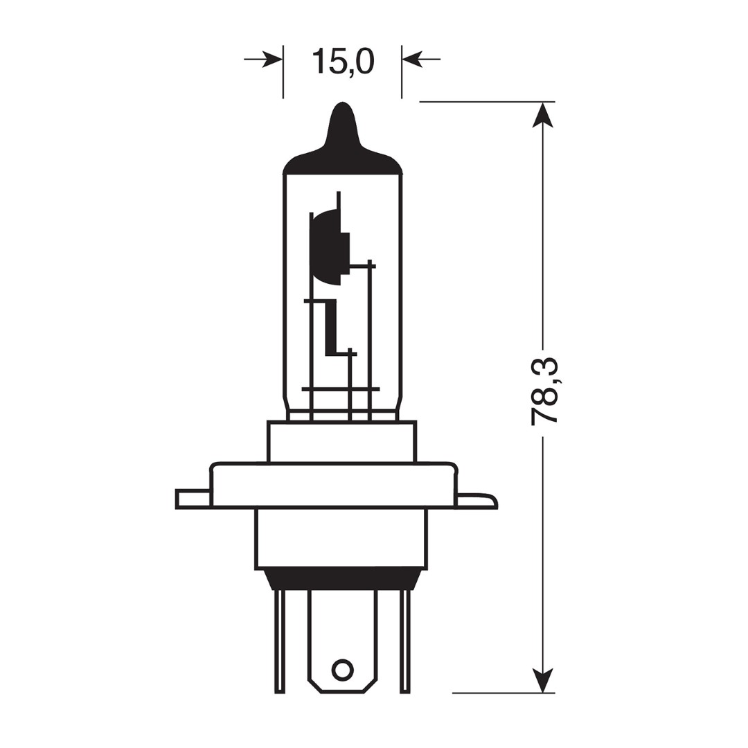 Εικόνα 2 από 4 — H19 12V 60/55W PU43t-3 1700/1200 lm STANDARD LINE ΑΛΟΓΟΝΟΥ (ΚΟΥΤΙ) – 1 ΤΕΜ.