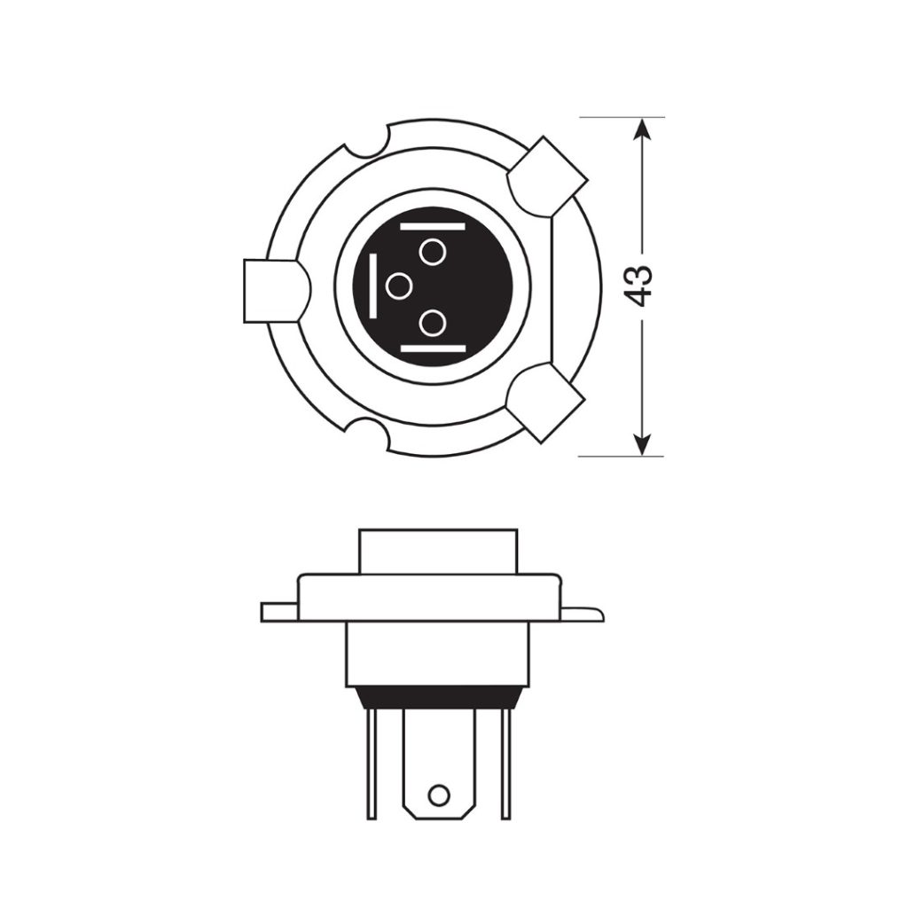 Εικόνα 3 από 4 — H19 12V 60/55W PU43t-3 1700/1200 lm STANDARD LINE ΑΛΟΓΟΝΟΥ (ΚΟΥΤΙ) – 1 ΤΕΜ.