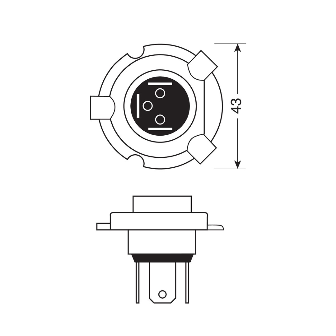 Εικόνα 3 από 4 — H19 12V 60/55W PU43t-3 1700/1200 lm STANDARD LINE ΑΛΟΓΟΝΟΥ (ΚΟΥΤΙ) – 1 ΤΕΜ.