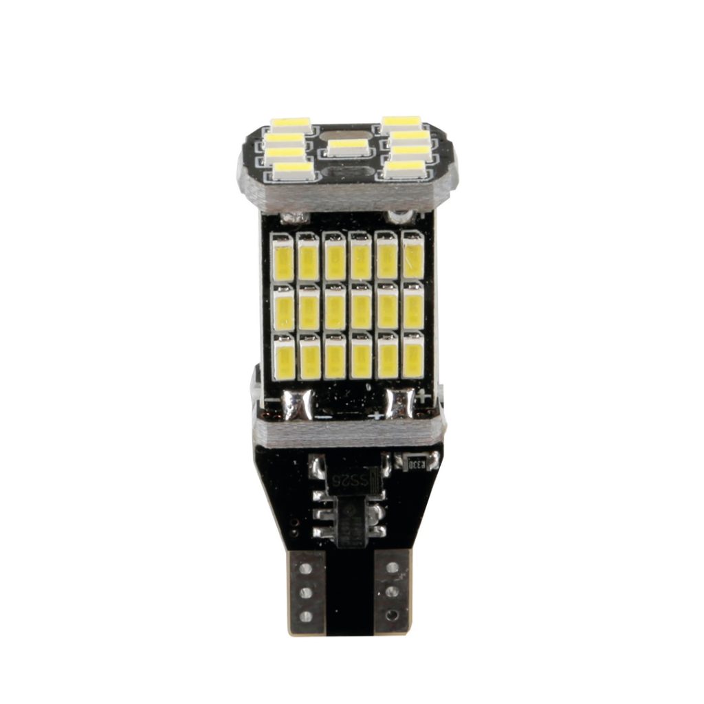 Εικόνα 1 από 3 — T15 12-18V W2,1×9,5d 6.500K 360lm 45SMD LED ΛΕΥΚΟ (ΚΑΡΦΩΤΟ-ΔΙΠΛΗΣ ΠΟΛΙΚΟΤΗΤΑΣ) 2ΤΕΜ.