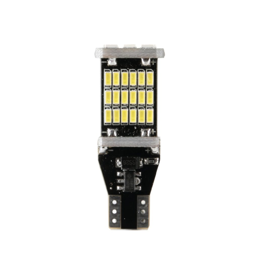 Εικόνα 2 από 3 — T15 12-18V W2,1×9,5d 6.500K 360lm 45SMD LED ΛΕΥΚΟ (ΚΑΡΦΩΤΟ-ΔΙΠΛΗΣ ΠΟΛΙΚΟΤΗΤΑΣ) 2ΤΕΜ.