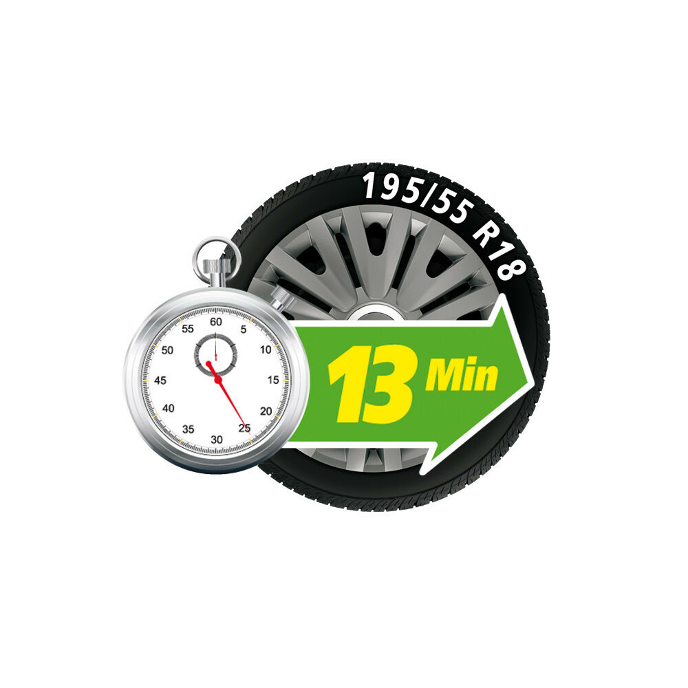 Εικόνα 14 από 15 — Κομπρεσέρ Ελαστικών 12V 450ml με υγρό επισκευής 450ml Μανόμετρο ΚΑΙ Μετρητή Πίεσης