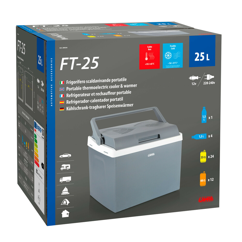 Εικόνα 9 από 10 — ΨΥΓΕΙΟ ΑΥΤΟΚΙΝΗΤΟΥ 12V/220V  25LT ΘΕΡΜΟΗΛΕΚΤΡΙΚΟ (ΖΕΣΤΟ /ΚΡΥΟ) 40×37,5cm ΓΚΡΙ/ΛΕΥΚΟ  FT-25 LAMPA – 1 TEM.