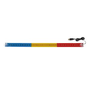 ΣΗΜΑΙΑ ΡΟΥΜΑΝΙΑΣ ΦΩΤΙΖΟΜΕΝΗ 42LED 60cm 24V ΜΕ ΒΕΝΤΟΥΖΑ & USB ΜΕ ΚΑΛΩΔΙΟ 150cm LAMPA - 1 Τεμ.
