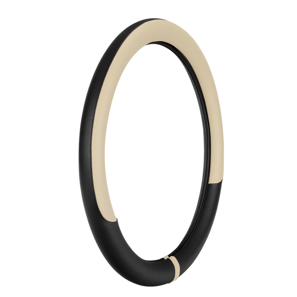 Εικόνα 4 από 4 — Lampa – Κάλυμμα Τιμονιού Φορτηγού NOBLE από Skeentex M 44-46εκ. Άοσμο Μαλακό αντιολισθητικό εύκολη τοποθέτηση φαρδιά λαβή 10εκ. Μαύρο / Μπέζ – 1 τεμ. (L9708.3)