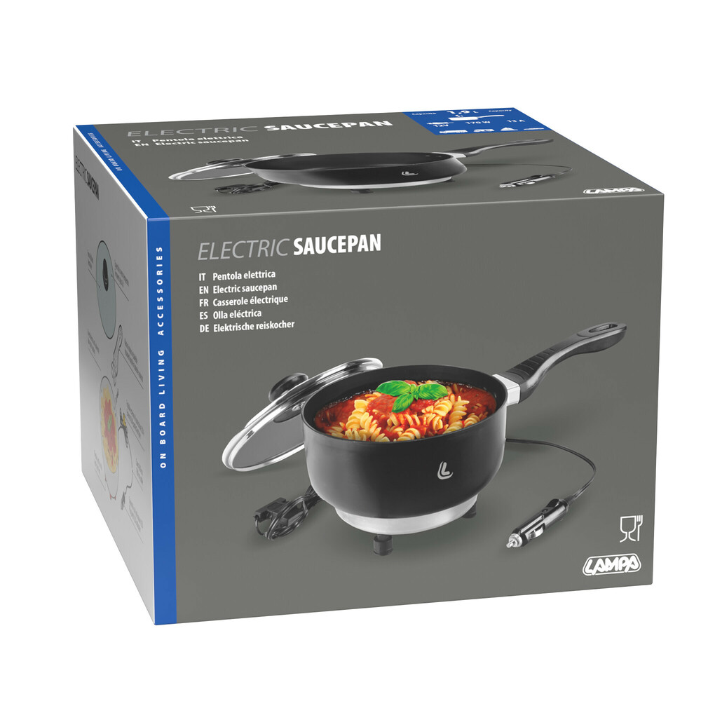 Εικόνα 5 από 5 — ΚΑΤΣΑΡΟΛΑΚΙ ΗΛΕΚΤΡΙΚΟ ELECTRIC SAUCEPAN 12V 170W 13A Φ18cm 1,9Lt ΜΕ ΦΙΣ ΑΝΑΠΤΗΡΑ LAMPA – 1 ΤΕΜ.