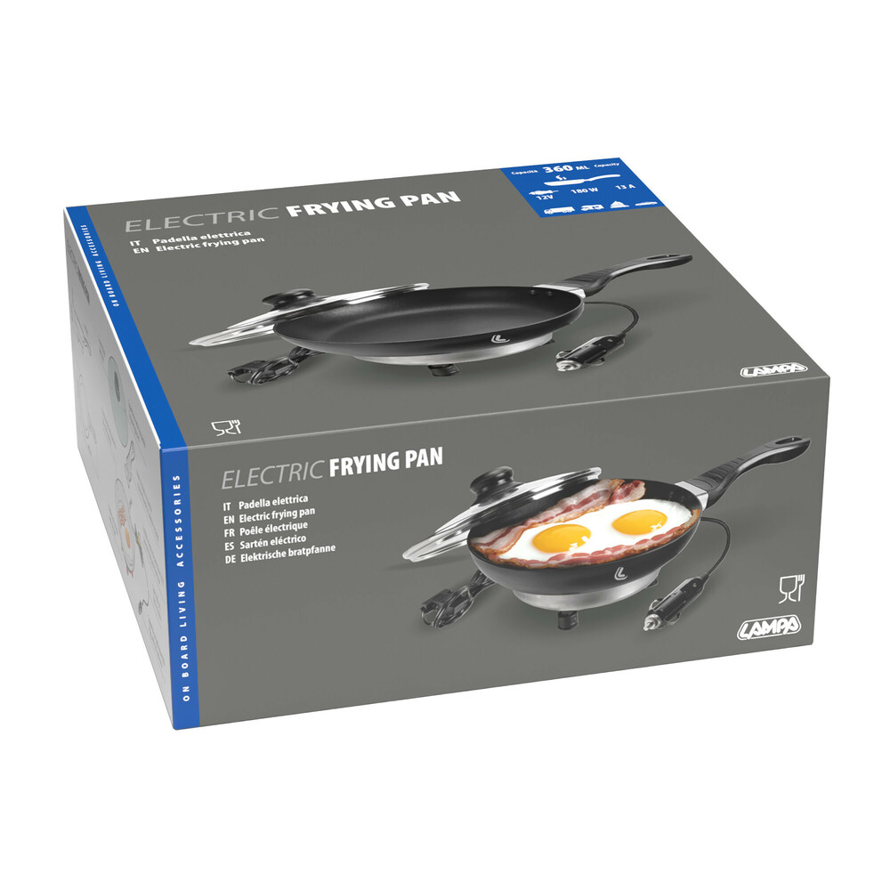 Εικόνα 5 από 5 — ΤΗΓΑΝΙ ΗΛΕΚΤΡΙΚΟ ELECTRIC FRYING PAN 12V 180W 13A Φ20cm 360ml ΜΕ ΦΙΣ ΑΝΑΠΤΗΡΑ LAMPA – 1 ΤΕΜ.