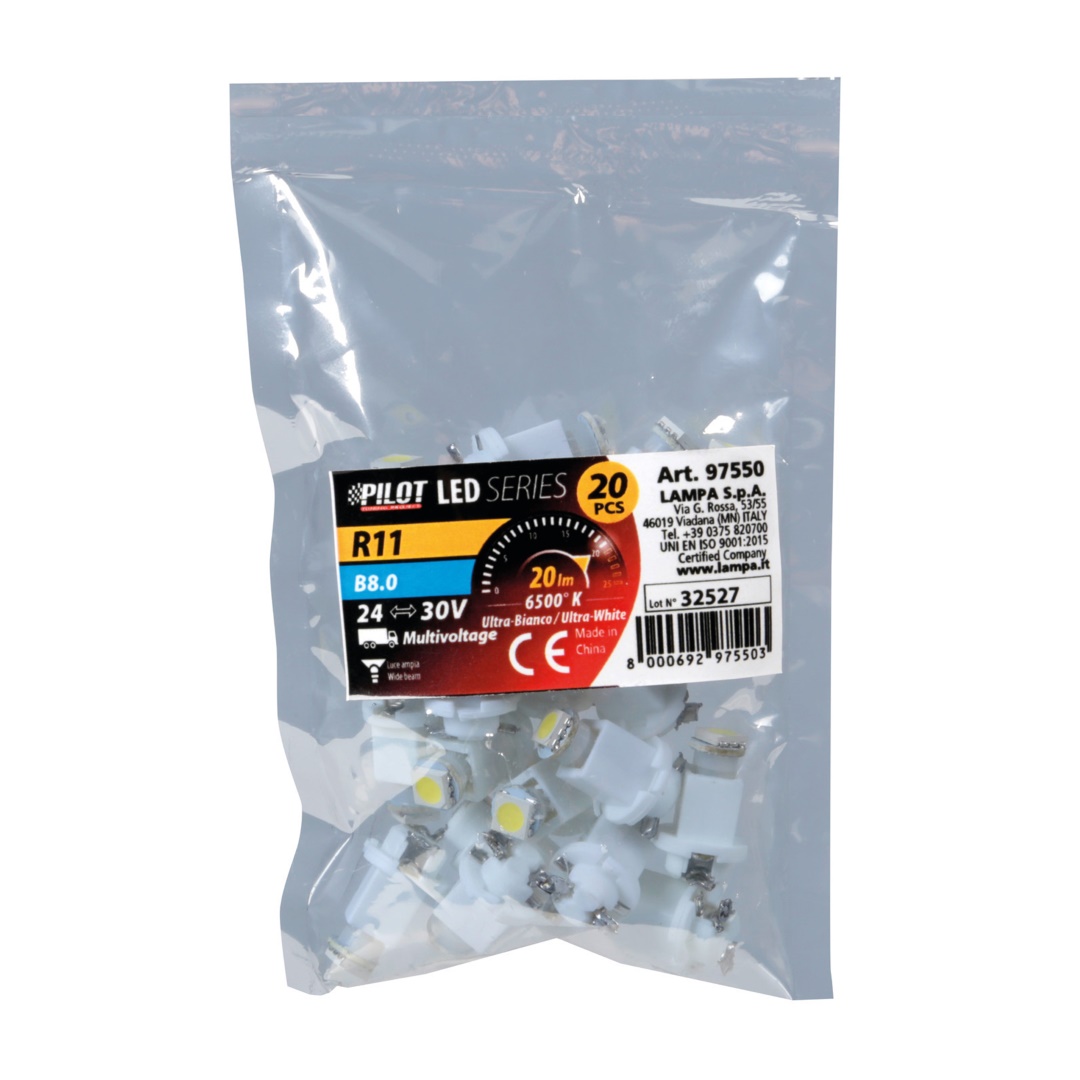 Εικόνα 2 από 2 — R11 24V B8,0 1SMD LED 20lm ΔΙΑΘΛΑΣΗΣ ΛΕΥΚΟ  ΣΑΚΟΥΛΑ 20ΤΕΜ.