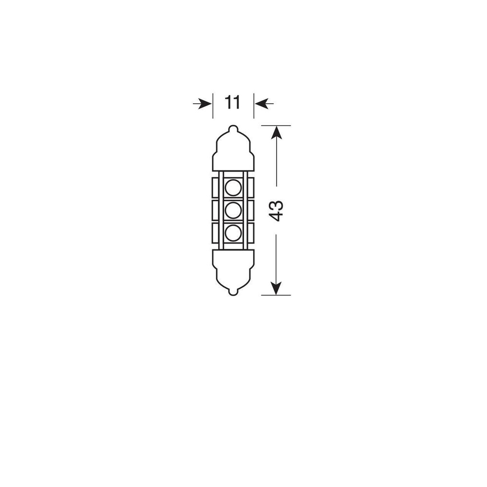 Εικόνα 2 από 4 — ΛΑΜΠΑΚΙ ΠΛΑΦΟΝΙΕΡΑΣ 24/28V 11x43mm 60lm 12xSMD LED ΠΟΡΤΟΚΑΛΙ ΔΙΠΛΗΣ ΠΟΛΙΚΟΤΗΤΑΣ LAMPA – 20 ΤΕΜ.