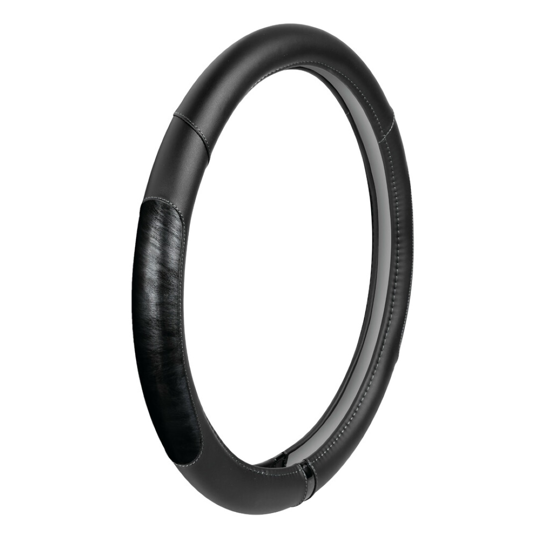 Εικόνα 2 από 3 — ΚΑΛΥΜΜΑ ΤΙΜΟΝΙΟΥ ΦΟΡΤΗΓΟΥ PEARL BLACK ΔΕΡΜΑΤΙΝΗ ΜΑΥΡΟ (S) 42-44cm ΟΙΚΟΛΟΓΙΚΟ ΚΑΙ ΑΟΣΜΟ