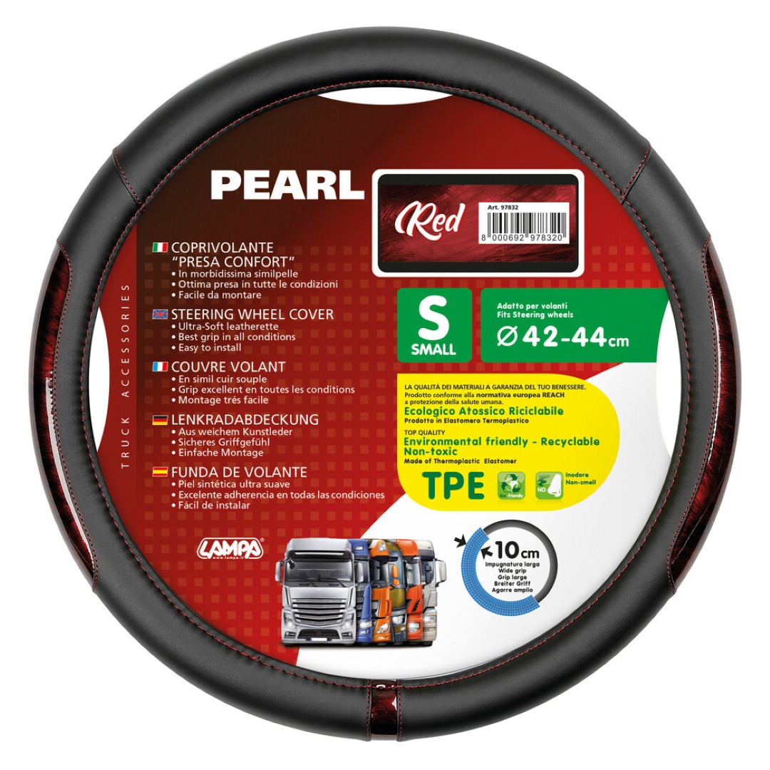 Εικόνα 1 από 3 — ΚΑΛΥΜΜΑ ΤΙΜΟΝΙΟΥ ΦΟΡΤΗΓΟΥ PEARL RED ΔΕΡΜΑΤΙΝΗ ΜΑΥΡΟ/ΚΟΚΚΙΝΟ (S) 42-44cm ΟΙΚΟΛΟΓΙΚΟ ΚΑΙ ΑΟΣΜΟ