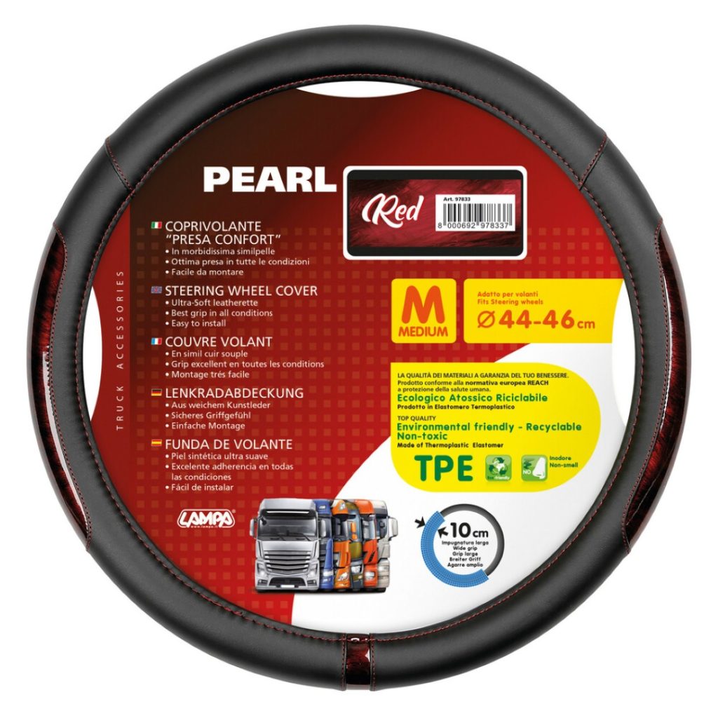 Εικόνα 1 από 2 — ΚΑΛΥΜΜΑ ΤΙΜΟΝΙΟΥ ΦΟΡΤΗΓΟΥ PEARL RED ΔΕΡΜΑΤΙΝΗ ΜΑΥΡΟ/ΚΟΚΚΙΝΟ (M) 44-46cm ΟΙΚΟΛΟΓΙΚΟ ΚΑΙ ΑΟΣΜΟ