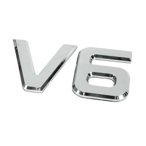 ΜΕΤΑΛΛΙΚΟ ΣΗΜΑ V6 165x92mm 1ΤΕΜ.