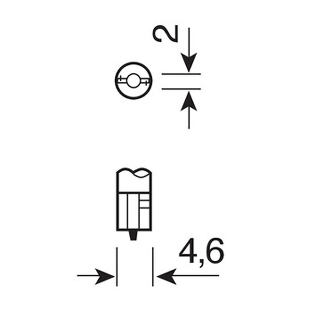 Εικόνα 2 από 3 — ΛΑΜΠΑΚΙ LED T3 24V W2x4.6d (Λευκό)