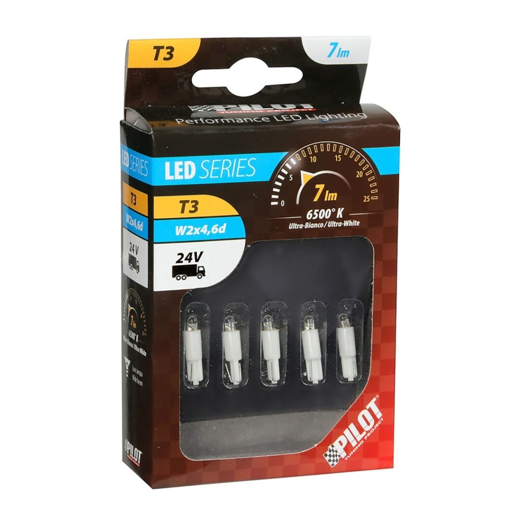 Εικόνα 3 από 3 — ΛΑΜΠΑΚΙ LED T3 24V W2x4.6d (Λευκό)