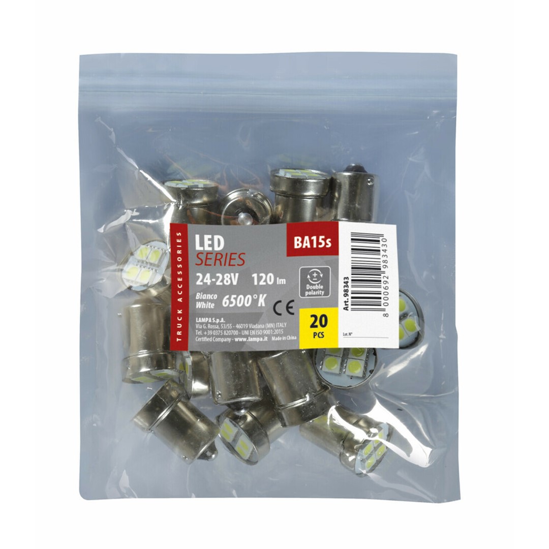 Εικόνα 2 από 2 — R5W BA15s 24/28V 120LM 12SMD LED x 1 CHIPS HYPER LED ΛΕΥΚΑ 20TEM.
