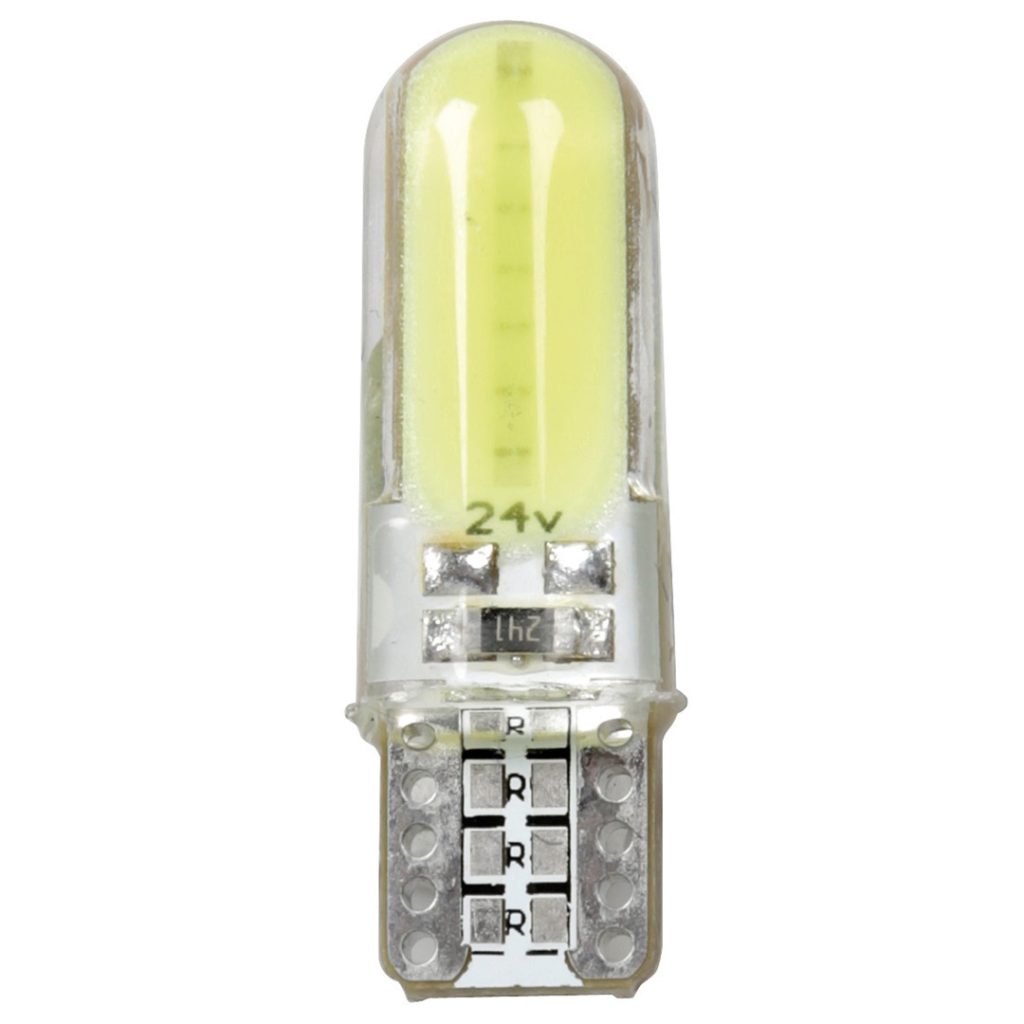 Εικόνα 1 από 2 — T10 W5W 24-30V W2,1×9,5d MEGA-LED COB 2SMDx12chips 150lm ΛΕΥΚΟ 20ΤΕΜ.