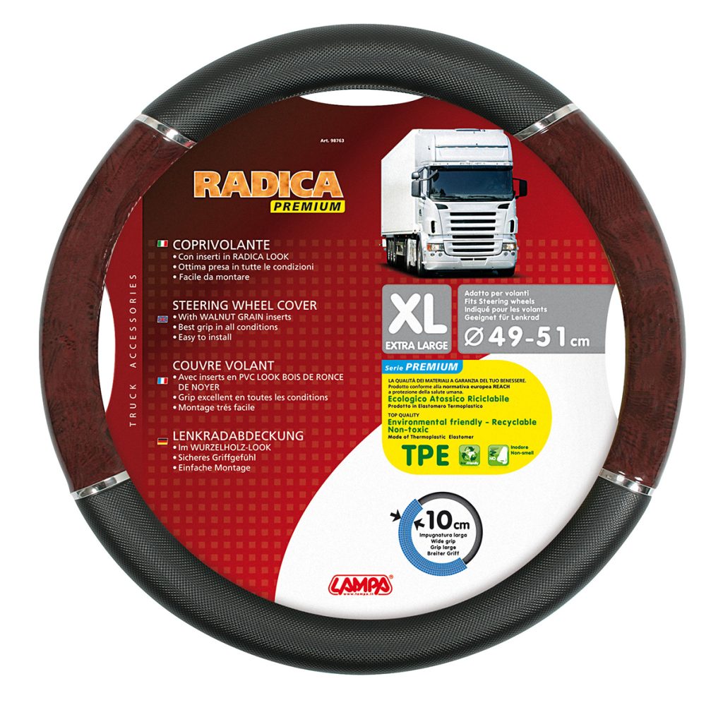 Εικόνα 1 από 3 — ΚΑΛΥΜΜΑ ΤΙΜΟΝΙΟΥ ΦΟΡΤΗΓΟΥ RADICA (XL) 49-51 cm (ΜΑΥΡΟ/ΞΥΛΟ/ΟΙΚΟΛΟΓΙΚΟ/ΑΟΣΜΟ)