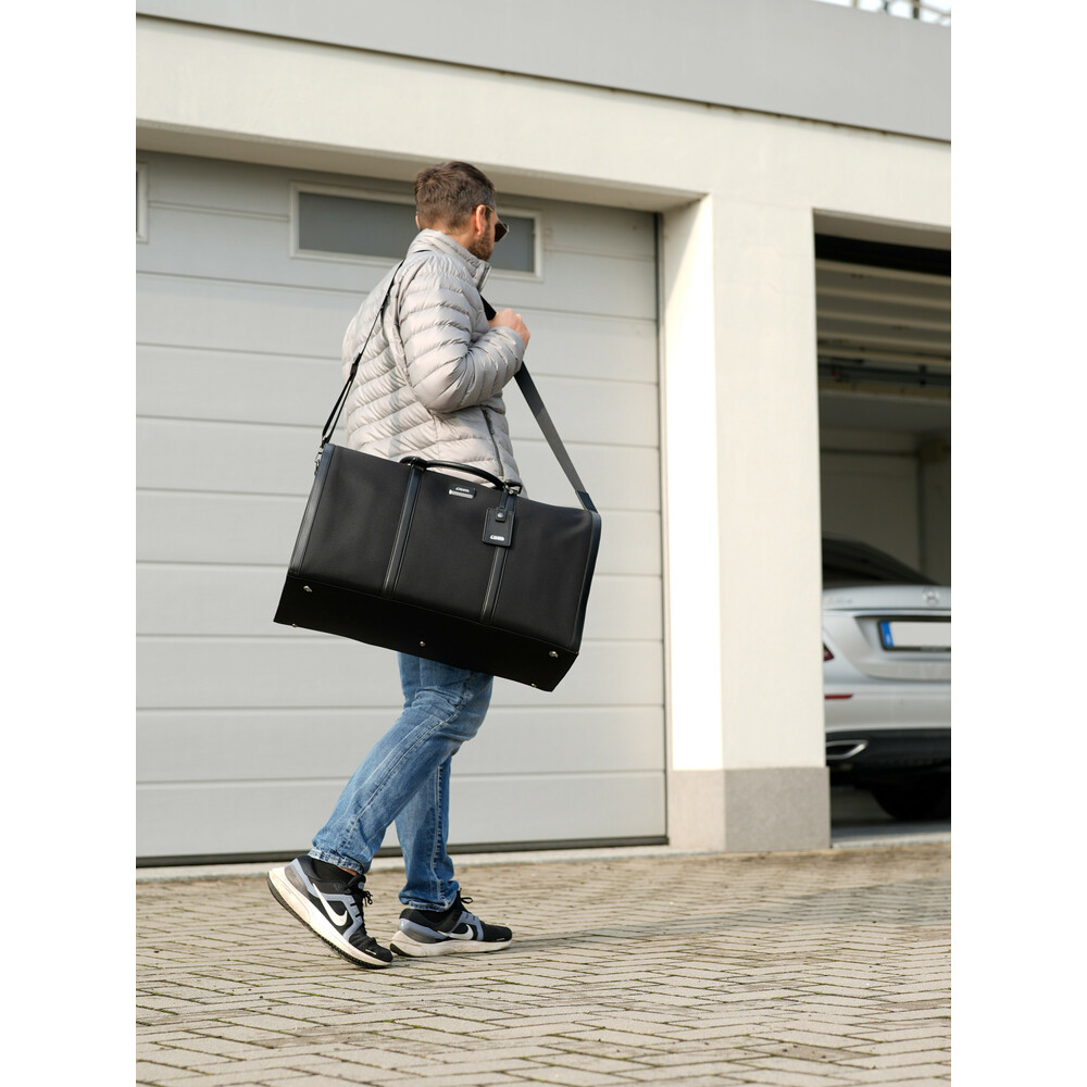 Εικόνα 4 από 4 — ΤΣΑΝΤΑ ΠΛΑΤΗΣ ΧΕΙΡΟΣ DUFFLE BAG DF-01 ΣΕ ΜΑΥΡΟ ΧΡΩΜΑ 60x35x30cm