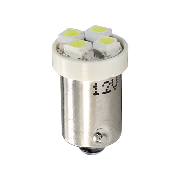 Εικόνα 1 από 2 — T4W 12V 0,32W BA9s (ΜΙΝΙΟΝ) LED 4xSMD3528 ΛΕΥΚΟ BLISTER 2ΤΕΜ.